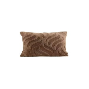 Genérico - Set De 4 Fundas Peludas Hoja 45X45 Cafe