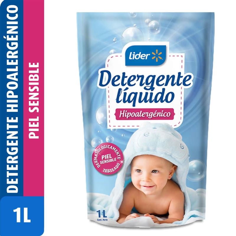 Detergente Líquido Hipoalergénico Piel Sensible Doypack 1 L Lider
