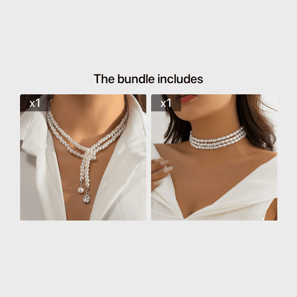 Gorgeous Pearl Gem Water Drop Pendant Necklace - Perfect for Women's Fashion!