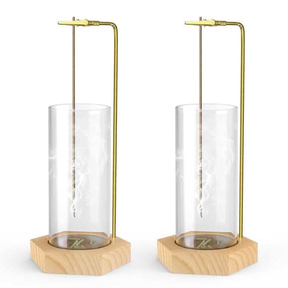 Soporte para incienso Hadwoer, hexagonal, color madera (paquete de 2)