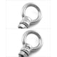 thumbnail image 3 of Eyebolts QWORK roscados de acero inoxidable de 1/4 x 2 de largo, paquete de 50 unidades, 3 of 8