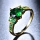 thumbnail image 1 of Stunning Boho Ring with Purple and Pink Zircon - 18k Gold Plated Wedding, Engagement, and Party Ring, 1 of 5