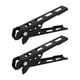 thumbnail image 1 of 2 piezas levantador de ollas, Clip para placa de tazón caliente, pinzas ligeras para soporte de ollas, pinza portátil para cuencos, pinza para sartén Negro, 1 of 5