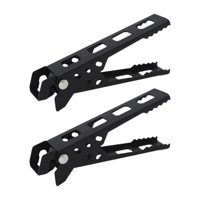 Magideal - 2 Piezas Levantador De Ollas, Clip Para Placa De Tazón Caliente, Pinzas Ligeras Para Soporte De Ollas, Pinza Portátil Para Cuencos, Pinza Para Sartén Negro