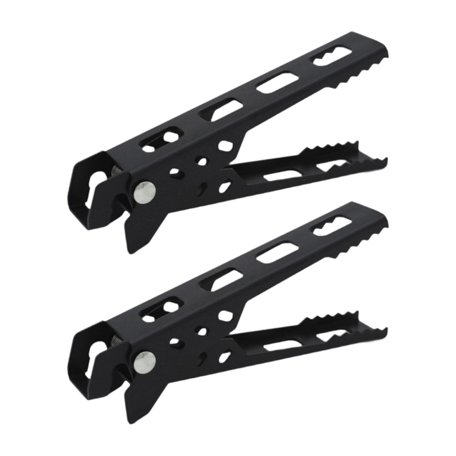 Magideal - 2 Piezas Levantador De Ollas, Clip Para Placa De Tazón Caliente, Pinzas Ligeras Para Soporte De Ollas, Pinza Portátil Para Cuencos, Pinza Para Sartén Negro