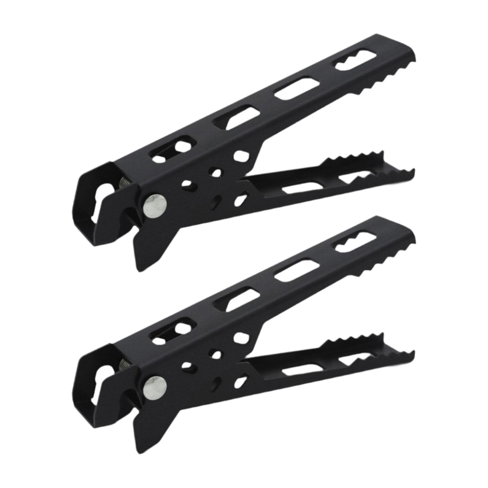 Magideal - 2 Piezas Levantador De Ollas, Clip Para Placa De Tazón Caliente, Pinzas Ligeras Para Soporte De Ollas, Pinza Portátil Para Cuencos, Pinza Para Sartén Negro
