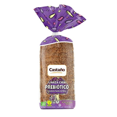 Pan De Molde Linaza Chía Con Prebióticos 400 G Castaño