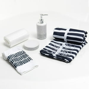 Mashini - Set Cortina Baño 6 Pzas Caja Elqui
