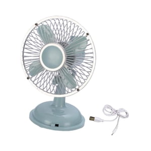 Bothyi - Mini Ventilador De Escritorio Usb Recargable Senderismo Hogar Escritorio Coche Ventilador Portátil Personal Azul Claro