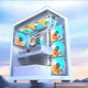 thumbnail image 5 of Gabinete Gamer Gigabyte C500 Panoramic Blanco Vidrio templado ATX 4Fan, 5 of 5