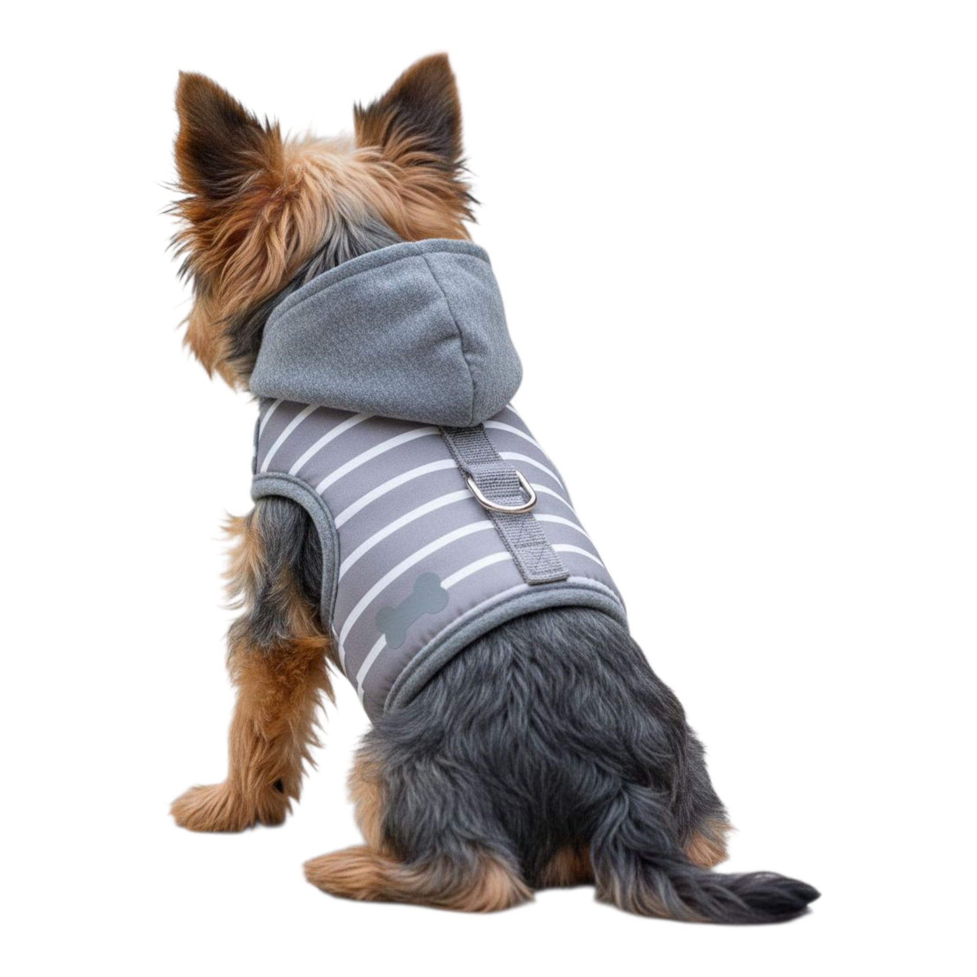 Arnes Mascotas Pequeñas Con Gorro Gris /Negro