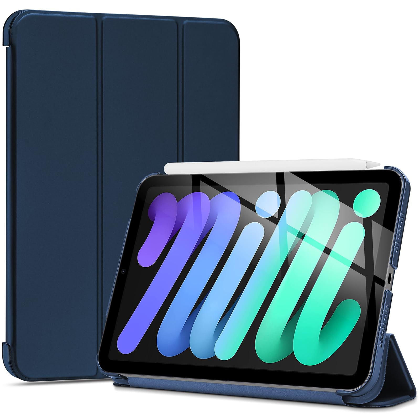 Funda Procase Smart Para Ipad Mini 7/6 De 8,3 Pulgadas, Color Azul Océano
