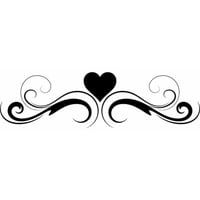 Rienda Libre Graphics - Decomural Swirl Heart Headboard Ws-18139