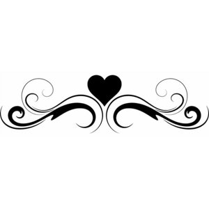 Rienda Libre Graphics - Decomural Swirl Heart Headboard Ws-18139