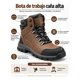 thumbnail image 5 of Botín De Seguridad Zapato Bota Trabajo Hombre y Mujer Liviano | Marrón oscuro | 43, 5 of 7