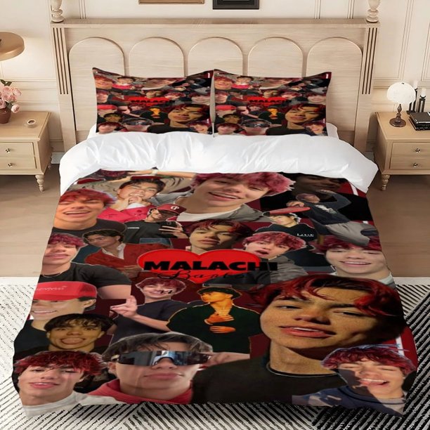 3pcs Mb-Barton Malachi Themed Digital Print Bedding Set Made of Anti-Pilling Polyester