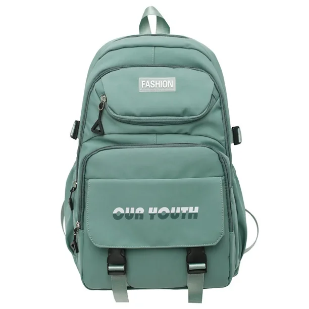 High School Girls Backpack Nylon Waterproof Travel Bag Simple Large Capacity Multi-functional Backpack for Boys Travel Rucksack