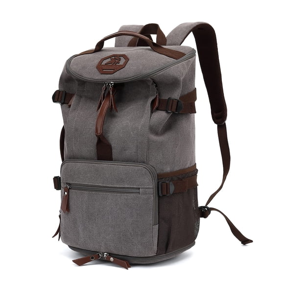 Mochila De Lona Vintage Para Gimnasio Con Zapatos Comp