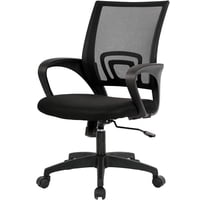 Silla De Oficina Bestoffice Ergonómica Con Respaldo Medio, Giratoria, Negro Oscuro