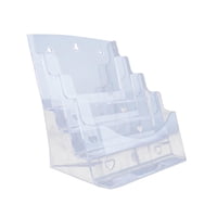 Magideal - Portafolletos Acrílico, Portafolletos, Portavolantes, Portafolletos Transparente Con Diseño Inclinado En La Parte Posterior, Portafolletos Para Menús, A4 4 Niveles