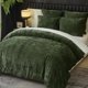 thumbnail image 2 of Juego de edredón Ivellow Crushed Velvet King Green, 5 piezas, 2 of 7