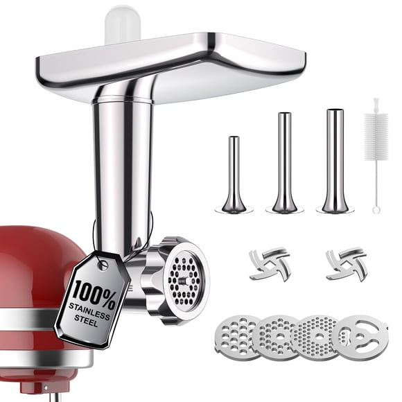 Accesorio para picadora de carne GVODE de acero inoxidable para KitchenAid