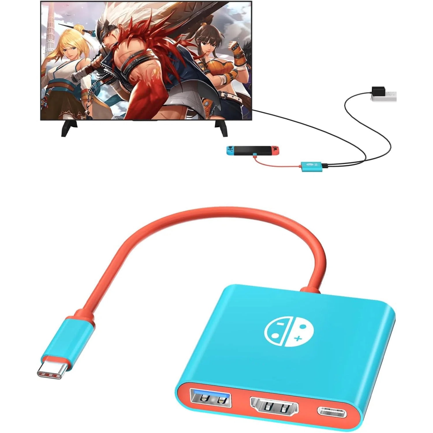 Genérico - Estación De Acoplamiento Portátil - Adaptador Usb-c A Hdmi 4k Pd100w Compatible Con Nintendo Switch