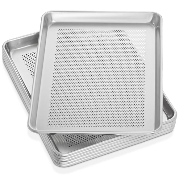 Bandeja para hornear GRIDMANN 33 × 46 cm, pack de 6, aluminio perforado