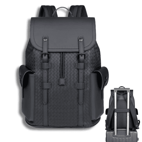 Crusec - Mochila De Cuero Sintético Impermeable Viajes Universidad Trabajo