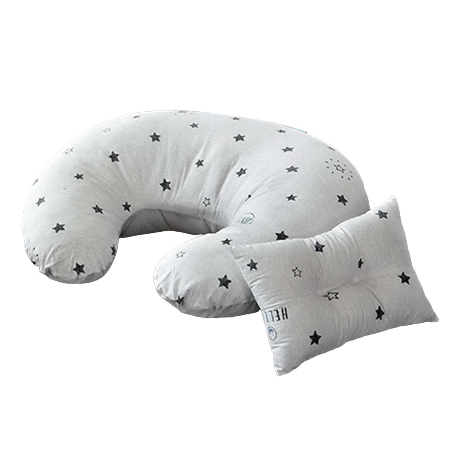 Magideal - Almohada De Lactancia Para , Con Funda Extraíble Soporte Para Cojín De Cinturo De Alimentación Lavable Cojín De Dormir Suave Para , Estrellas Blancas