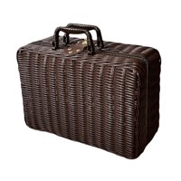 Ioensy - Cesta De Picnic Tejida Para Organizar Cesta Para Guardería, Armario De Bebé, Pañales, Juguetes M Marrón