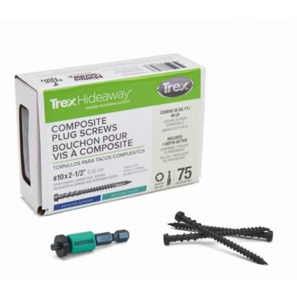 Tornillos Trex Company 63 cm (75 unidades) Tornillo de enchufe