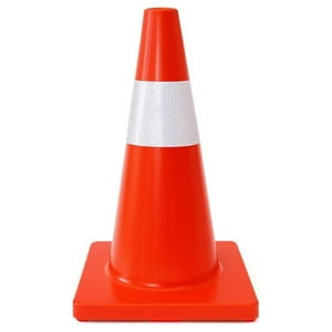 Mts - Cono Seguridad Vial Pvc 1 Cinta Reflectante 18"" 45Cm