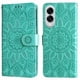 thumbnail image 1 of Funda tipo cartera FOXDOCK para Samsung Galaxy S25 Edge , diseño girasol en relieve, cuero PU, cierre magnético, soporte y tarjetero, 1 of 5
