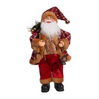 Magideal - Adorno Navideño De Papá Noel, Regalo De Año Nuevo, Juguete Familiar Para Niños, Accesorios De Muñeca, Decoración Para Oficina, Dormitorio, Decoración Rojo Y Dorado