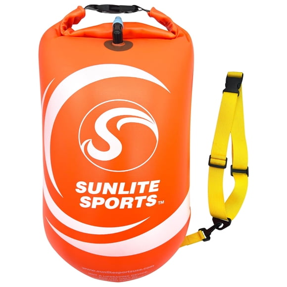 Boya de Natación 2 en 1 y Bolsa Impermeable Sunlite Sports – Naranja