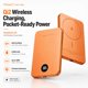 thumbnail image 2 of Batería externa ReelCharge 5000 mAh Qi2 inalámbrica naranja, 2 of 8