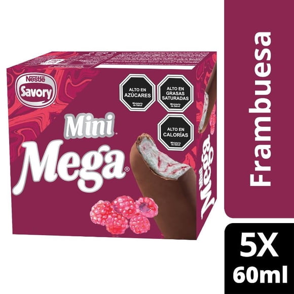 Helado Mini Frambuesa Caja, 5 Un x 60 ml
