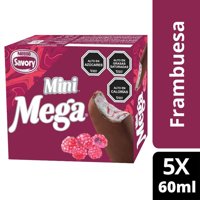 Helado Mini Frambuesa Caja 5 Un X 60 Ml Mega