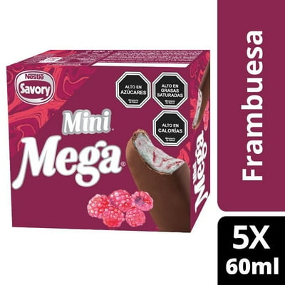 Helado Mini Frambuesa Caja 5 Un X 60 Ml Mega