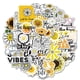 thumbnail image 1 of 50 Removable Waterproof Small Daisy Slogan Stickers For Luggage Notebook Water Cup Computer Skateboard Guitar Helmet Stickers, 1 of 2