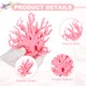 thumbnail image 4 of Decoración de Coral para Acuario Uxcell, Decoraciones para Peceras, Adornos de Coral para Peceras, 12.5x5x11 cm, (Rosa, 1 Unidad), Destinado para Decoración de Paisajismo de Acuarios, 4 of 6