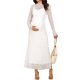 thumbnail image 1 of INSPIRE CHIC Conjunto de Vestido de Maternidad de 2 Piezas para Sesión de Fotos Vestido con Sobrecapa de Encaje de Manga Larga con Camiseta Interior a Juego XL Blanco, 1 of 6