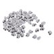 thumbnail image 4 of 100 piezas de espaciador en forma de cuentas sueltas espaciador cuentas decorativas de bricolaje blanco negro, 4 of 5