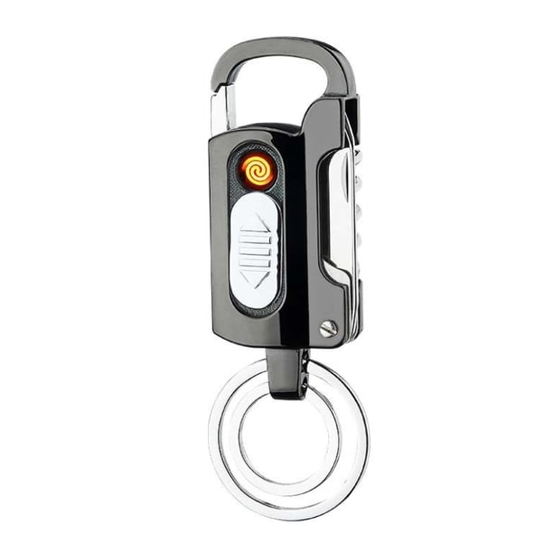 Experience Ultimate Convenience with Our Portable Electric Waterproof USB Keychain - Perfect for Outdoor Camping and Hiking!