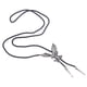 thumbnail image 3 of Hombres vaquero de cuero Rodeo Bolo Tie corbata cordón águila colgante de plata antigua, 3 of 5