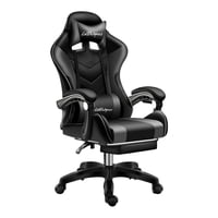 Silla Gamer Reclinable Con Reposa Pies Negra Lubabycas