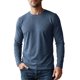 thumbnail image 5 of INSPIRE CHIC Camiseta Casual para Hombre Cuello Redondo Manga Larga Camiseta Básica Suave L Azul Marino, 5 of 6