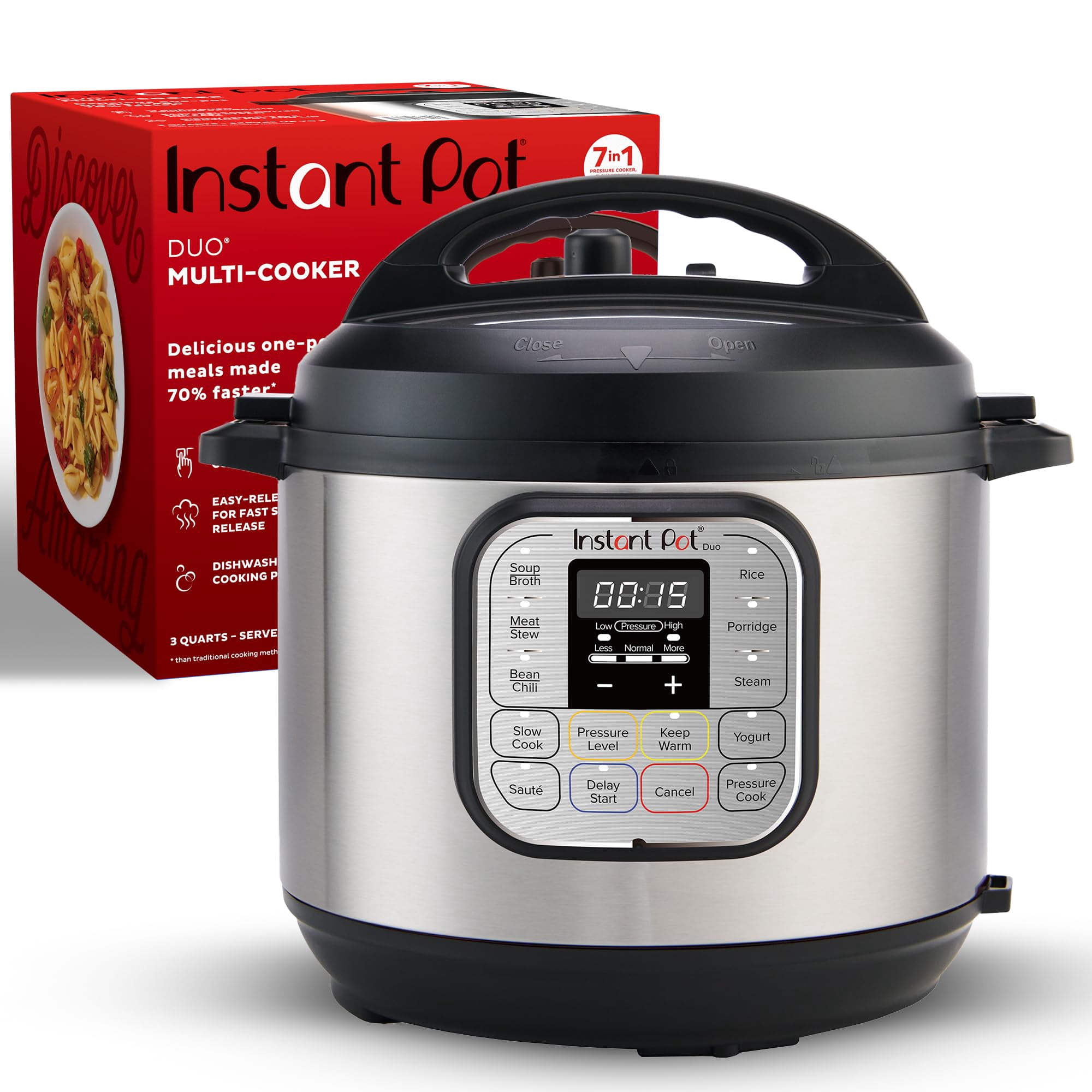 Olla A Presión Eléctrica Instant Pot Duo 7 En 1 3 Litros