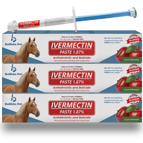 Pasta oral equina de ivermectina al 1.87% para desparasitar caballos